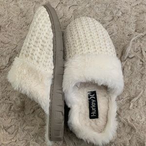 Size 9.5 Hurley hard sole slippers